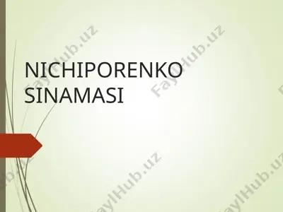 nichiporenko sinamasi — PPT