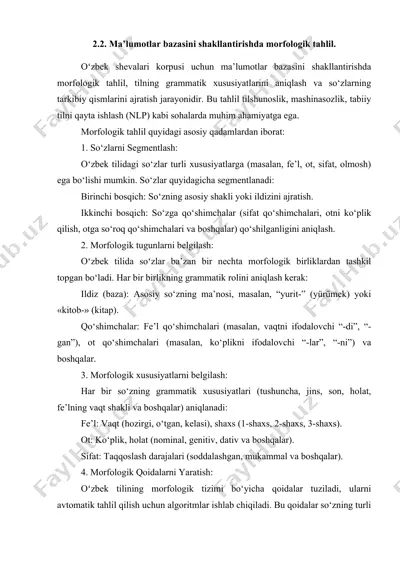 morfologik tahlil — DOC