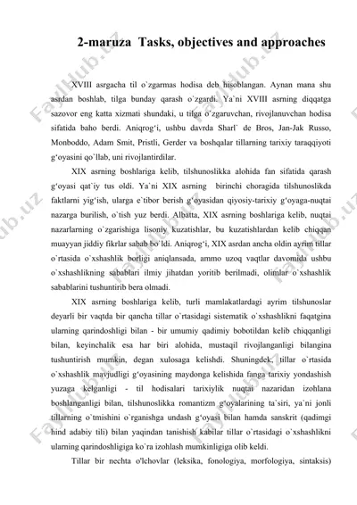 til taraqqiyoti tarixi — DOC