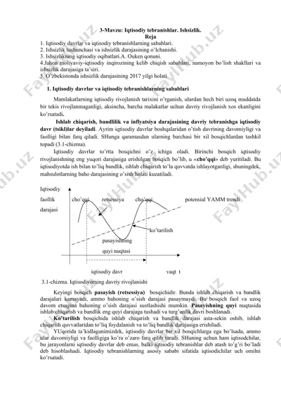 ishsizlik va iqtisodiy tebranishlar — DOC