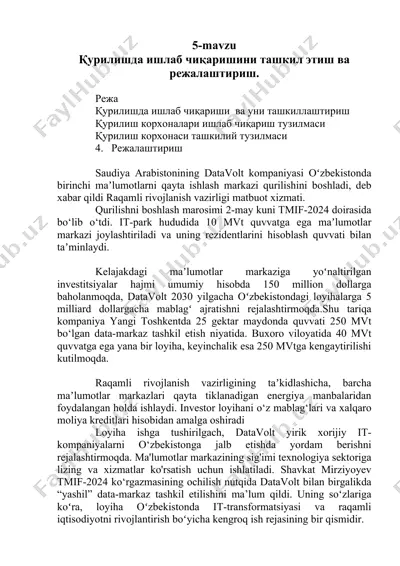 datavolt kompaniyasi — DOC