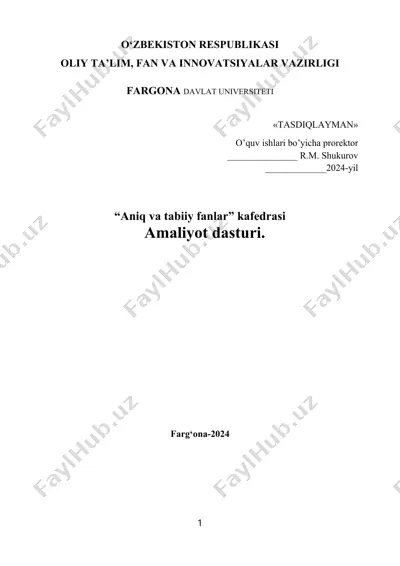 amaliyot dasturi — DOC