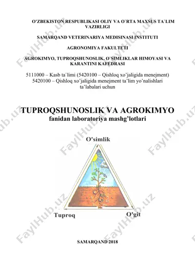 tuproq muhiti (ph) ni aniqlash usullari — DOC