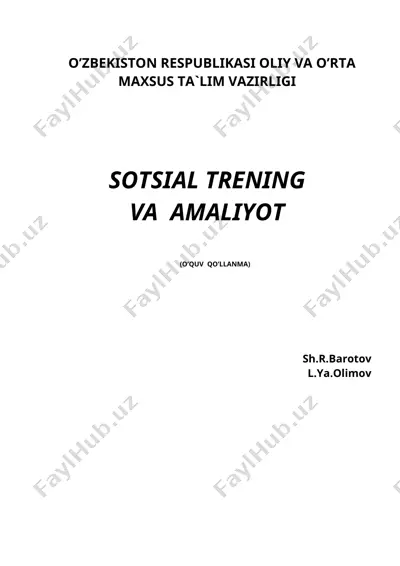 sotsial trening va amaliyot — DOC