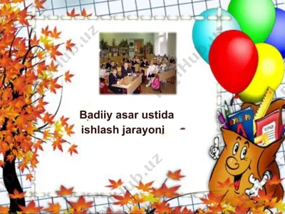 badiiy asar ustida ishlash jarayoni — PPT