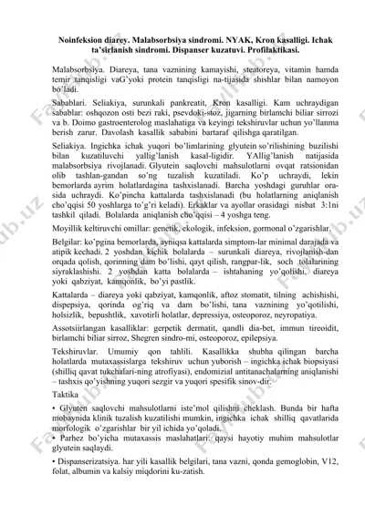 malabsorbsiya sindromi — DOC