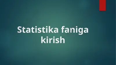 statistika — PPTX