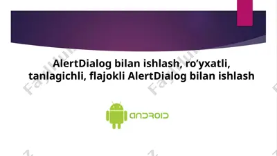 android alertdialog — PPTX
