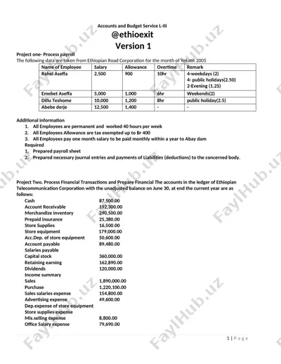 accounts and budget service l-iii — DOC