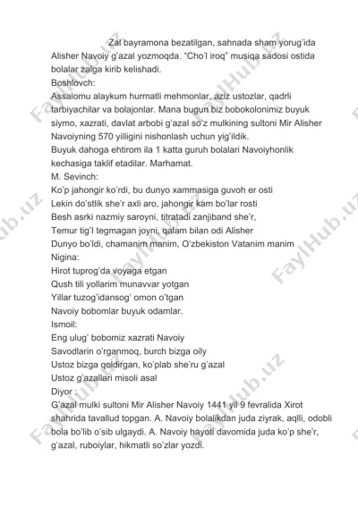 alisher navoiyning g'azal rutbiyati — DOC