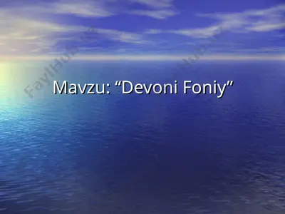 devoni foniy — PPT