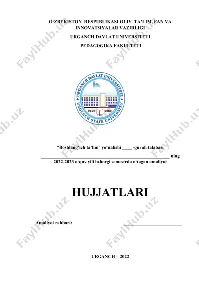 bahorgi semestr amaliyot hujjati — DOC