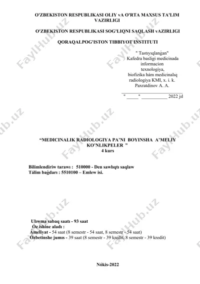 radiologiya panida ameliy konlikpeler — DOC