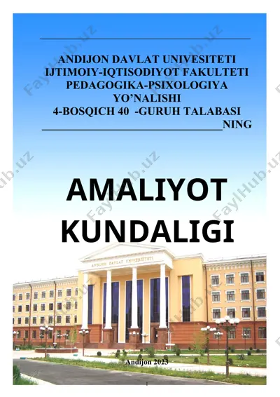 amaliyot kundaligi — DOC