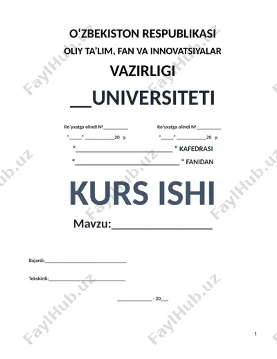 birja-bozor infrastrukturasining asosiy bo’g’ini — DOC