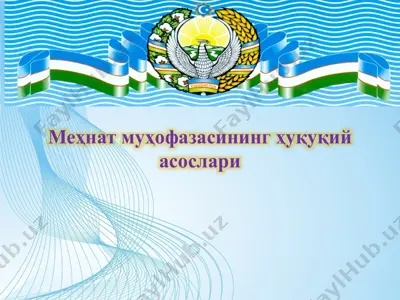 меҳнатмуҳофазасининг ҳуқуқийасослари — PPTX
