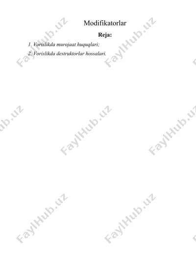 modifikatorlar — DOCX