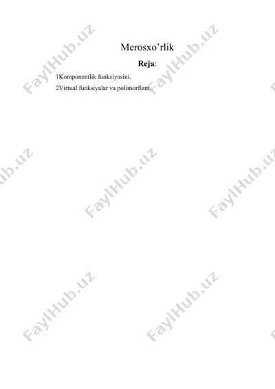 merosxo’rlik — DOCX