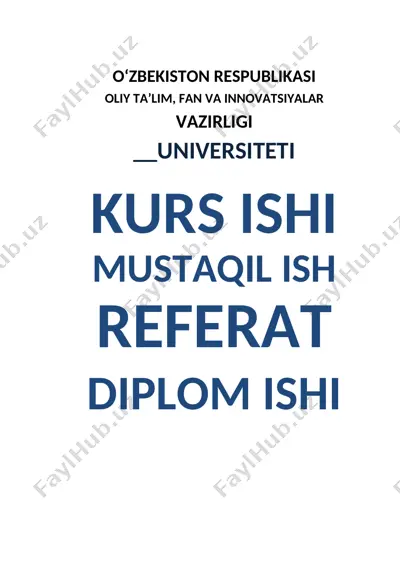 eritmalar va ularning analizda ishlatilishi — DOC