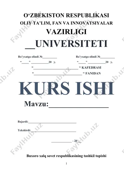 buxoro xalq sovet respublikasining tashkil topishi va boshqaruv tarkibi — DOC