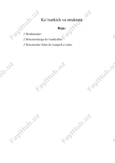 ko’rsatkich va struktura — DOCX