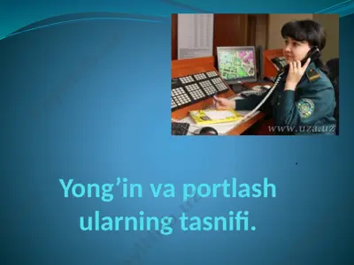 yong’in va portlash ularning tasnifi — PPTX