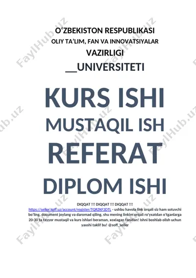 kompyuter grafikasi kurs ishi — DOC