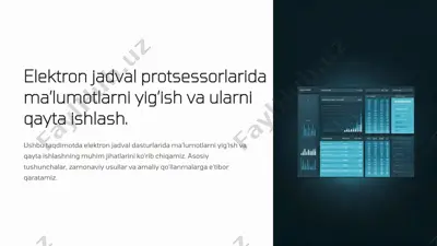 elektron jadval prossessorlari — PPTX