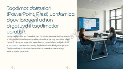 taqdimot yaratish — PPTX