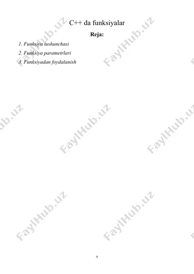 c++ da funksiyalar — DOCX
