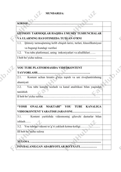 ijtimoiy tarmoqlar haqida umumiy tushunchalar — DOC