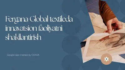 innovatsion faoliyatni shakllantirish — PPTX