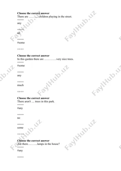 english grammar test — DOC