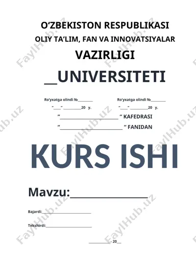 kristall polimerlar tuzulishi va xossalari — DOC