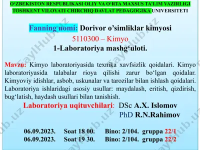 dorivoro’simliklar kimyosi — PPTX