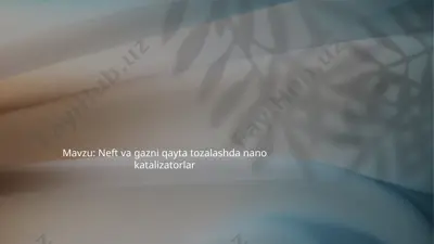nano katalizatorlar — PPTX