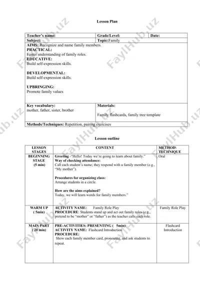 lesson plan — DOC