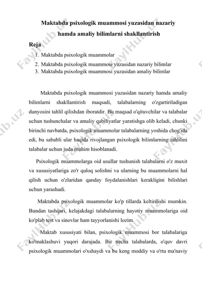 psixologik muammolar bilan ishlash — DOC