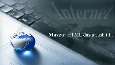 html dasturlash tili 3 — PPTX