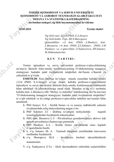 termiz iqtisodiyot va servis universiteti — DOC