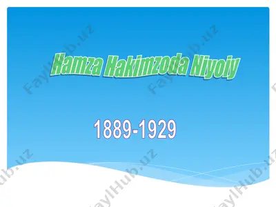 hamza hakimzoda niyoziy — PPT