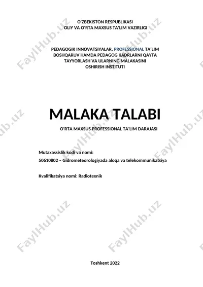 pedagogik innovatsiyalar, professional ta’lim boshqaruv va pedagog kadrlarini qayta tayyorlash malakasini oshirish instituti — DOC