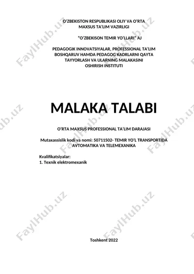 temir yo‘l transportida avtomatika va telemexanika — DOC
