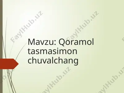 qoramol tasmasimon chuvalchangi — PPTX