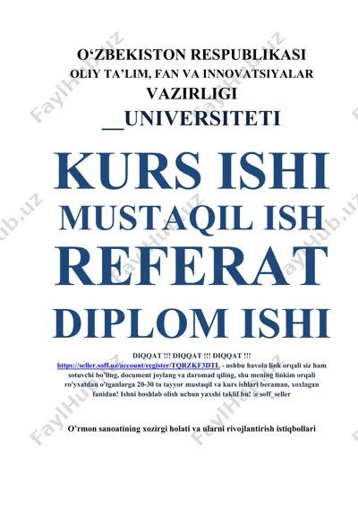o'rmon sanoati yog'och tayyorlash va yog'ochni qayta ishlash — DOC