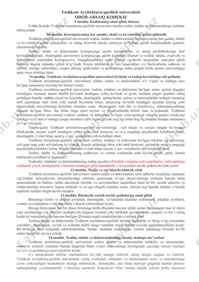 odob-ahloq kodeksi — DOC
