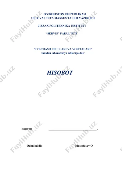 o‘lchash usullari va vositalari — DOC