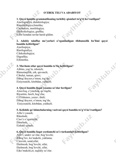 o’zbek tili va adabiyot — DOC
