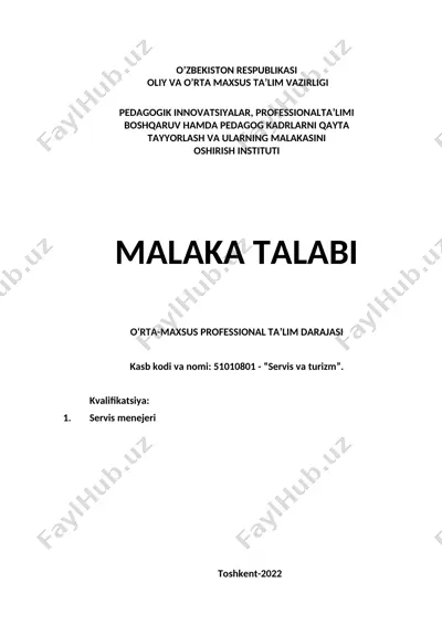 pedagogik innovatsiyalar, professionalta’limi boshqaruv hamda pedagog kadrlarni qayta tayyorlash va ularning malakasini oshirish instituti — DOC