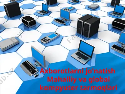 axborotlarni jo’natish mahalliy va global kompyuter tarmoqlari — PPT